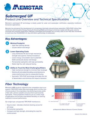 Memstar Submerged Product Line Technical Specs (Musa Ss Tech 18006 116) D Spacing