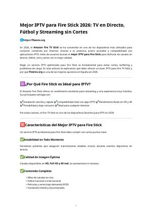 Mejor IPTV para Fire Stick 2026: TV en Directo, Fútbol y Streaming sin Cortes