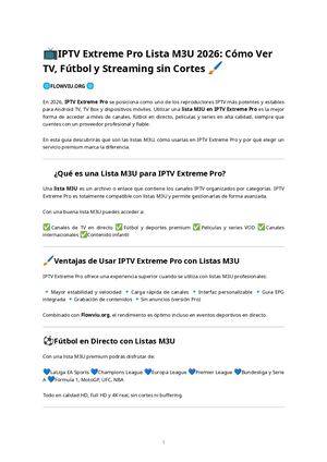 IPTV Extreme Pro Lista M3U 2026: Cómo Ver TV, Fútbol y Streaming sin Cortes