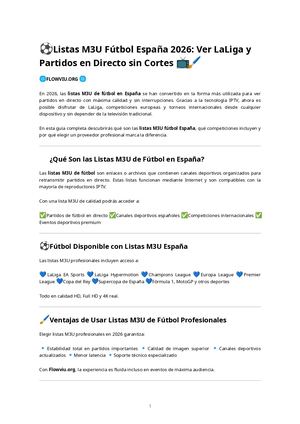 Listas M3U Fútbol España 2026: Ver LaLiga y Partidos en Directo sin Cortes