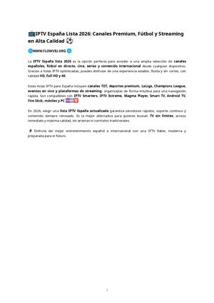 IPTV España Lista 2026: Canales Premium, Fútbol y Streaming en Alta Calidad