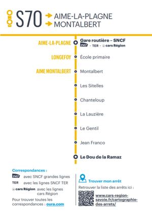 Navette gare SNCF Aime La Plagne Plagne Montalbert H22-23