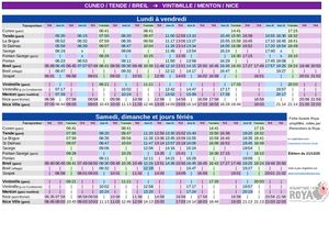 Horaires Transports Nice Tende Vintimille Menton Remontons La Roya