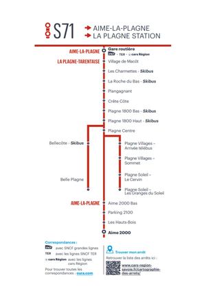 Plagne Altitude - Navette Gare Aime - Station