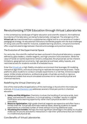Virtual Laboratory