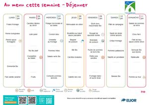Menus séniors du 5 janvier au 22 février 2026