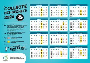 Calendrier de collecte 2026 - Agon-Coutainville