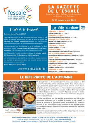 La Gazette n°61 du Centre Social l'ESCALE