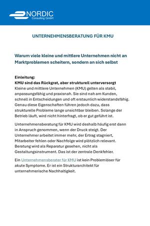Warum Viele Kleine Und Mittlere Unternehmen Nicht An Marktproblemen Scheitern, Sondern An Sich Selbst