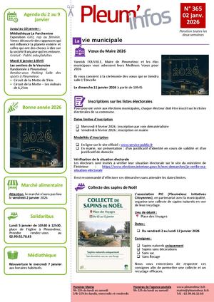 Pleum'infos du 2 janvier