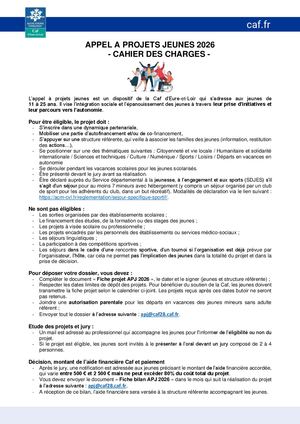 Cahier Des Charges Apj 2026