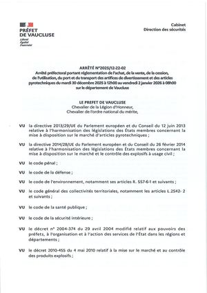 Calaméo - Arrêté préfectoral n°2025/12-22-02 portant réglementation de ...