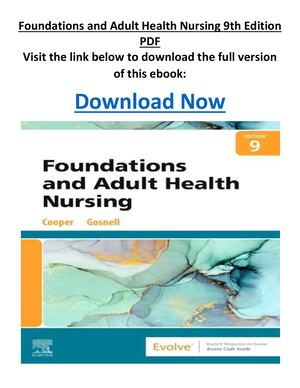 Foundations And Adult Health Nursing 9th Edition PDF