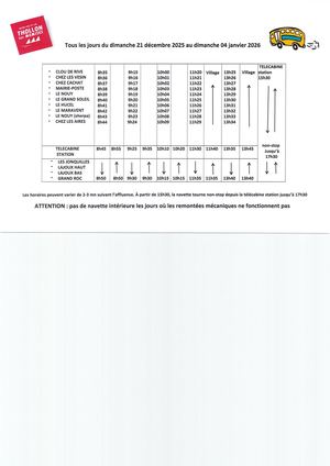 Navette Intérieure Thollon 2024