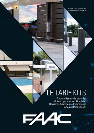 Le Tarif Kits 2025 FAAC V3