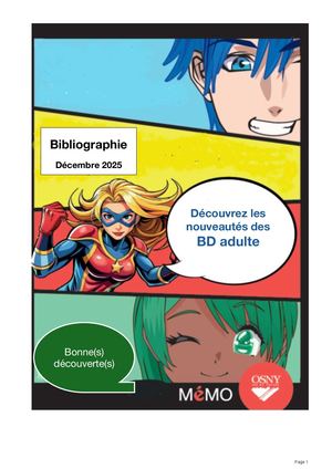Nouveautés BD Adulte déc. 2025