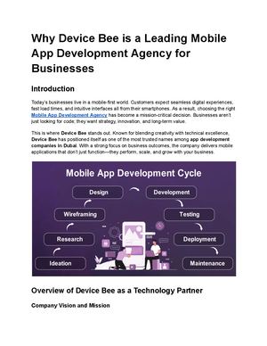 Device Bee, A Leading Mobile App Development Agency For Businesses