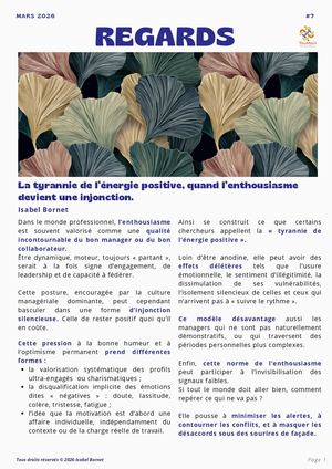 Newsletter Regards-#7-Mars 2026