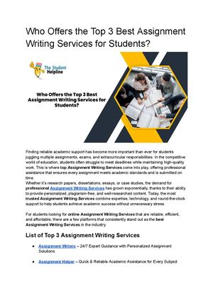 Calaméo - Who Offers The Top 3 Best Assignment Writing Services For ...