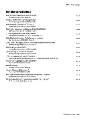 Pressespiegel 20260105