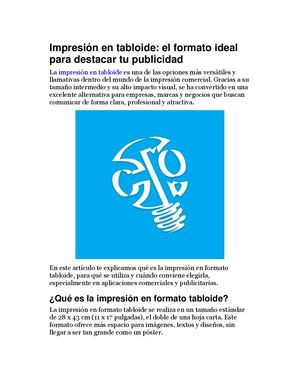 Impresión En Tabloide El Formato Ideal Para Destacar Tu Publicidad