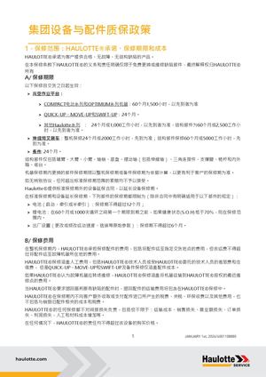 2026 集团设备与配件质保政策 2026 Cn