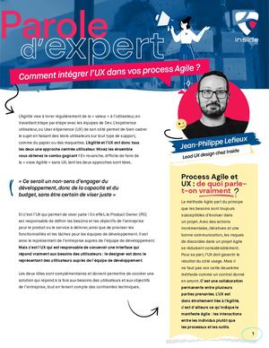 Comment intégrer l’UX dans vos process Agile ?