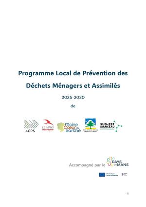 Programme Local de Prévention des Déchets Ménagers et Assimilés (PLPDMA) - PAYS DU MANS