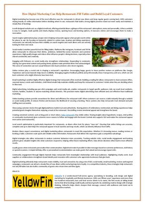 How Digital Marketing Can Help Restaurants Fill Tables And Build Loyal Customers