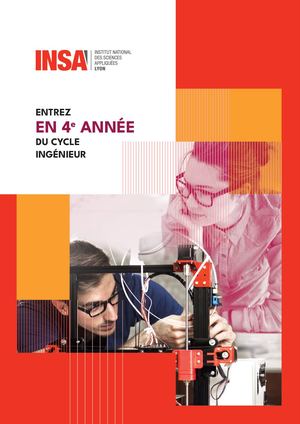 Admission INSA Lyon en 4e année - 2026
