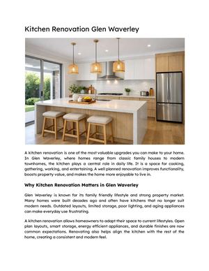 Kitchen Renovation Glen Waverley | Expert Design & Renovation Services
