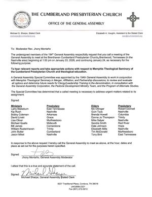 2026 GA Called Meeting Request