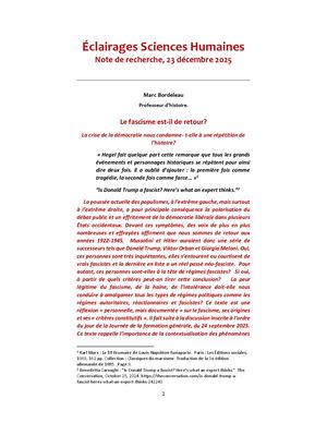 Le fascisme est-il de retour?