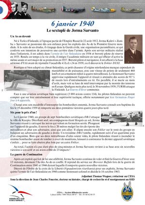 1940 01 06 Sextuplé de Jorma Sarvanto