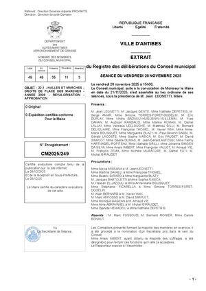 Deliberation Droits De Place