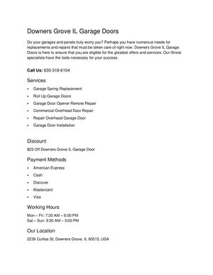Downers Grove Il Garage Doors