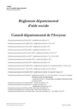 Reglement Departemental d'Aide Sociale