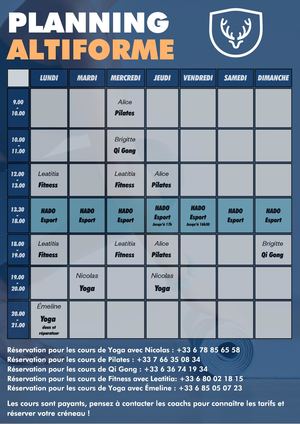 Planning Altiforme fitness center