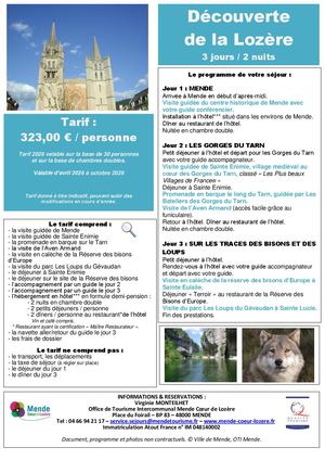 Circuit Groupe "Découverte De La Lozère"