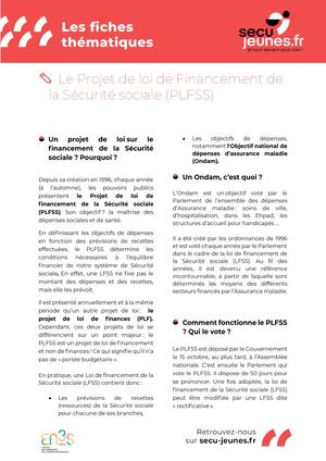 Le Projet De Loi De Financement De La Sécurité Sociale (Plfss)