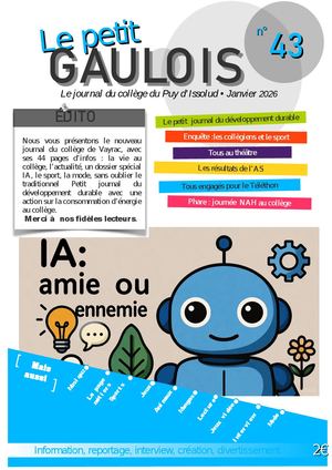 Maquette Le Petit Gaulois Janvier 26