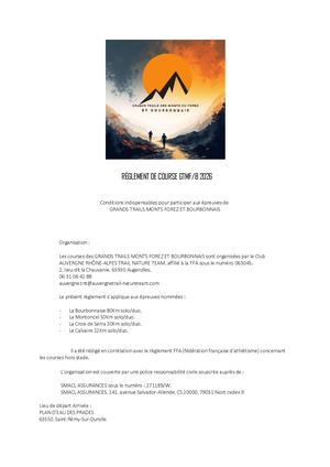 Règlement De Course GTMF/B 2026