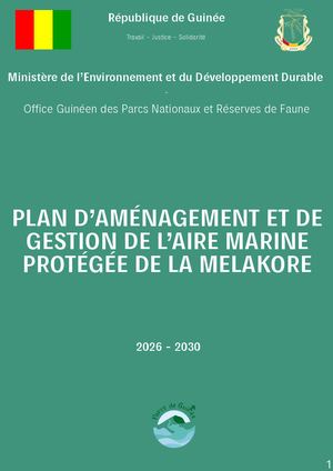 PAG de l’Aire Marine Protégée De La Melakore