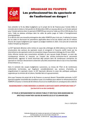 Cp Cgtspectacle Braquage Du Fonpeps09012026