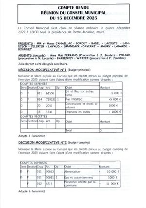 7 Conseil municipal du 15 Décembre 2025