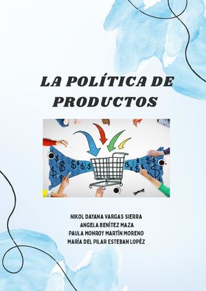POLÍTICA DE PRODUCTOS
