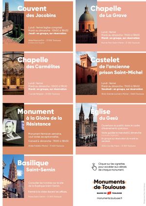 Informations Pratiques X Monuments De Toulouse 210x297mm 2025