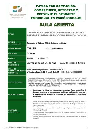 Aula Abierta Taller Fatiga Por Compasion