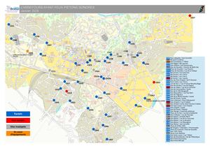 Carte des feux péitons sonores Saint-Brieuc
