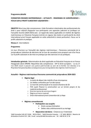 Programme Rm Liquidation Actualite Et Panorama De Jurisprudence Détaillé